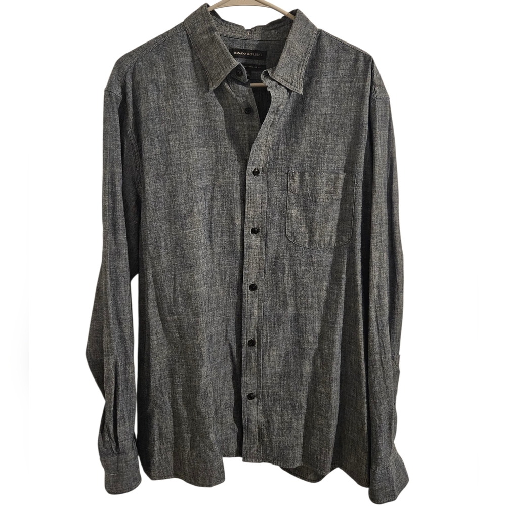 Banana Republic Charcoal Button-Down Shirt